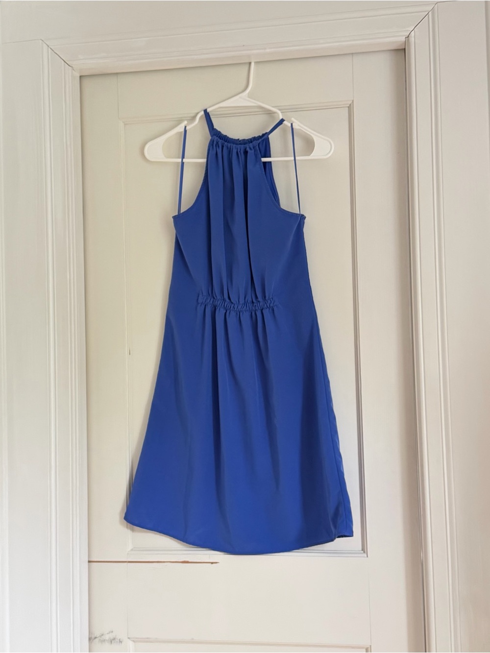 Zara Blue Halter Neck Sleeveless Dress